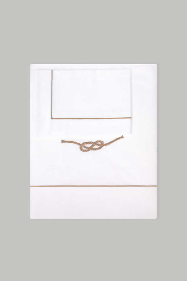Lenzuolo in percalle di cotone cordonetto | Diana del Monaco