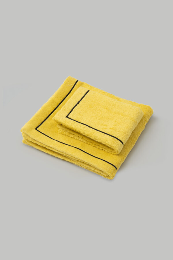 Set asciugamani spugna ricamo cornice | Diana del Monaco